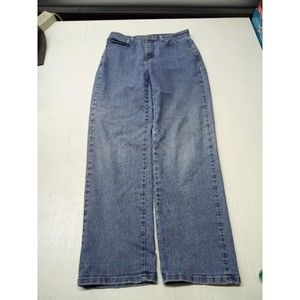 Lee Jeans Womens 6 Medium Blue Relaxed Fit 1889 Mid Rise Denim Pants